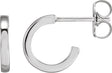 14K Gold Hoop Earrings IV - White Gold