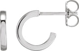 14K Gold Hoop Earrings IV - White Gold