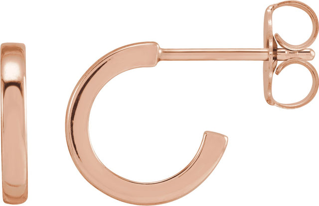 14K Gold Hoop Earrings IV - Rose Gold