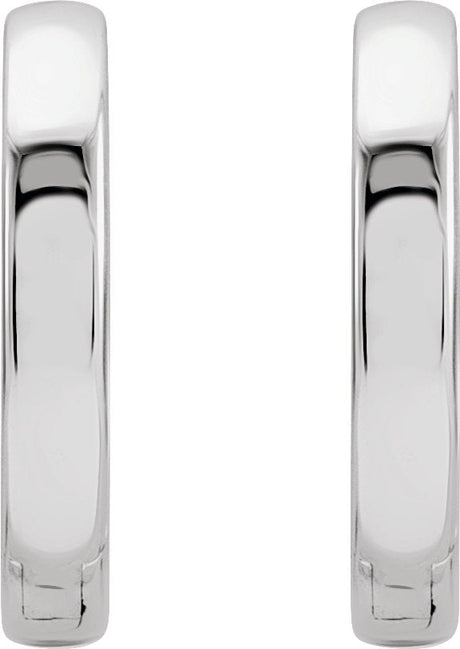 Platinum Hinged Hoop Earrings III - view 2