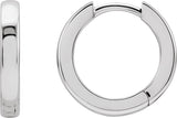 Platinum Hinged Hoop Earrings III