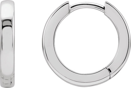 Platinum Hinged Hoop Earrings III