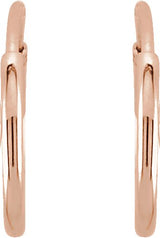 14K Gold Endless Tube Hoop Earrings - Rose Gold - view 2