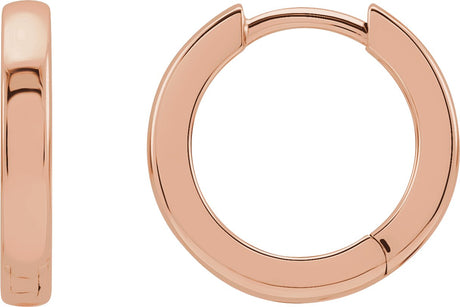 14K Gold Hinged Hoop Earrings IV - Rose Gold