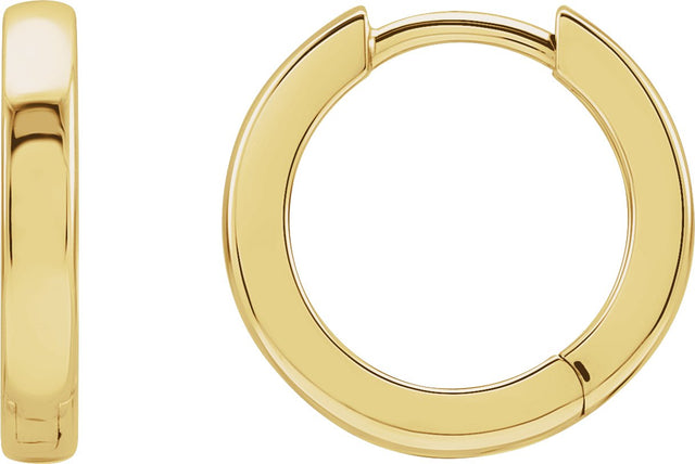 14K Gold Hinged Hoop Earrings IV - Yellow Gold