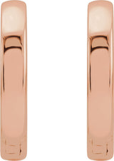 14K Gold Hinged Hoop Earrings IV - Rose Gold - view 2