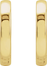 14K Gold Hinged Hoop Earrings IV - Yellow Gold - view 2