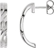 Platinum J-Hoop Earrings II