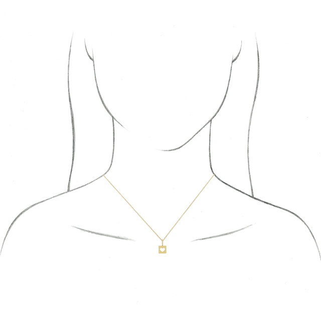 14K Gold Pierced Heart Pendant - Rose Gold - view 6
