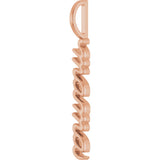 14K Gold Mama Pendant – 30.19x3.32mm - Rose Gold - view 2