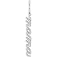 14K Gold Mama Pendant – 30.19x3.32mm - White Gold