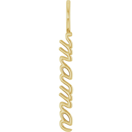 14K Gold Mama Pendant – 30.19x3.32mm - Yellow Gold