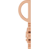 14K Gold Sun Pendant – 17.81x9.98mm - Rose Gold - view 3