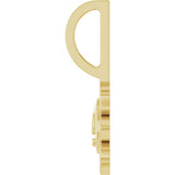 14K Gold Sun Pendant – 17.81x9.98mm - Yellow Gold - view 3
