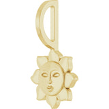 14K Gold Sun Pendant – 17.81x9.98mm - Yellow Gold - view 2