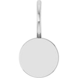 Platinum Engravable Disc Pendant