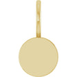 14K Gold Engravable Disc Pendant - Yellow Gold