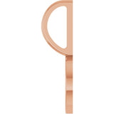 14K Gold Engravable Disc Pendant - Rose Gold - view 3