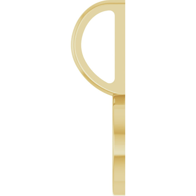 14K Gold Engravable Disc Pendant - Yellow Gold - view 3
