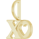 14K Gold XO Pendant - Yellow Gold - view 2