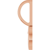 14K Gold XO Pendant - Rose Gold - view 3