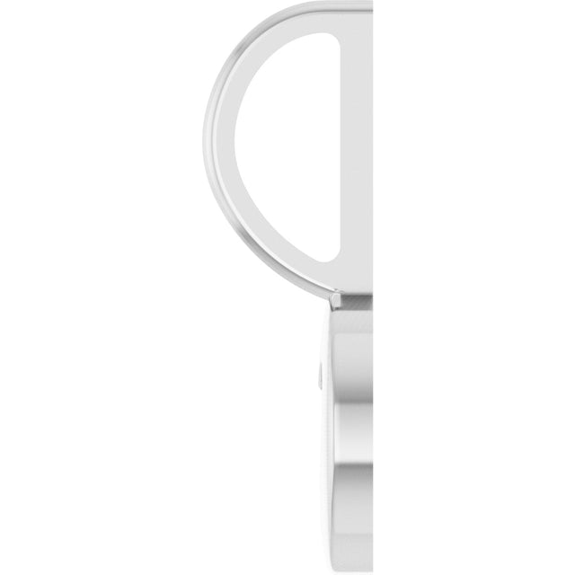 14K Gold XO Pendant - White Gold - view 3