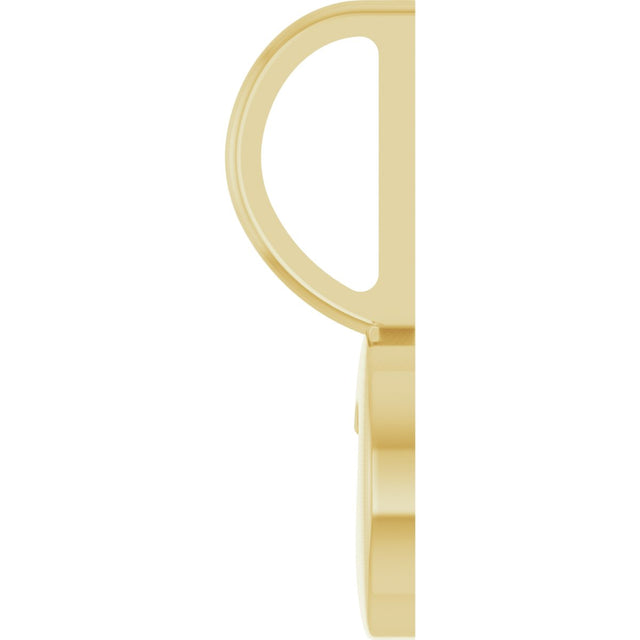 14K Gold XO Pendant - Yellow Gold - view 3