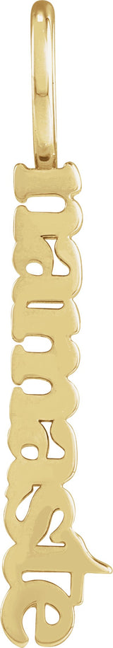 14K Gold Namaste Pendant - Yellow Gold