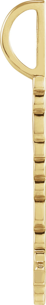 14K Gold Namaste Pendant - Yellow Gold - view 2