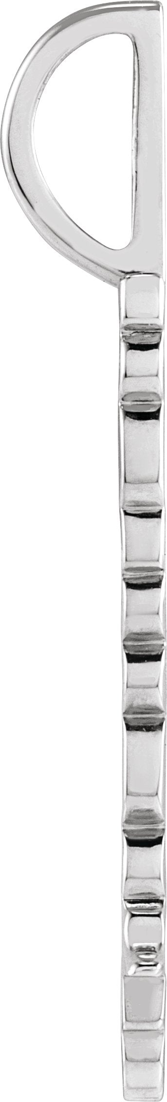 14K Gold Namaste Pendant - White Gold - view 2