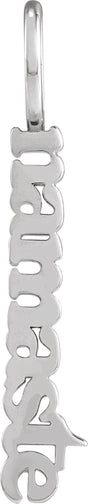 14K Gold Namaste Pendant - White Gold