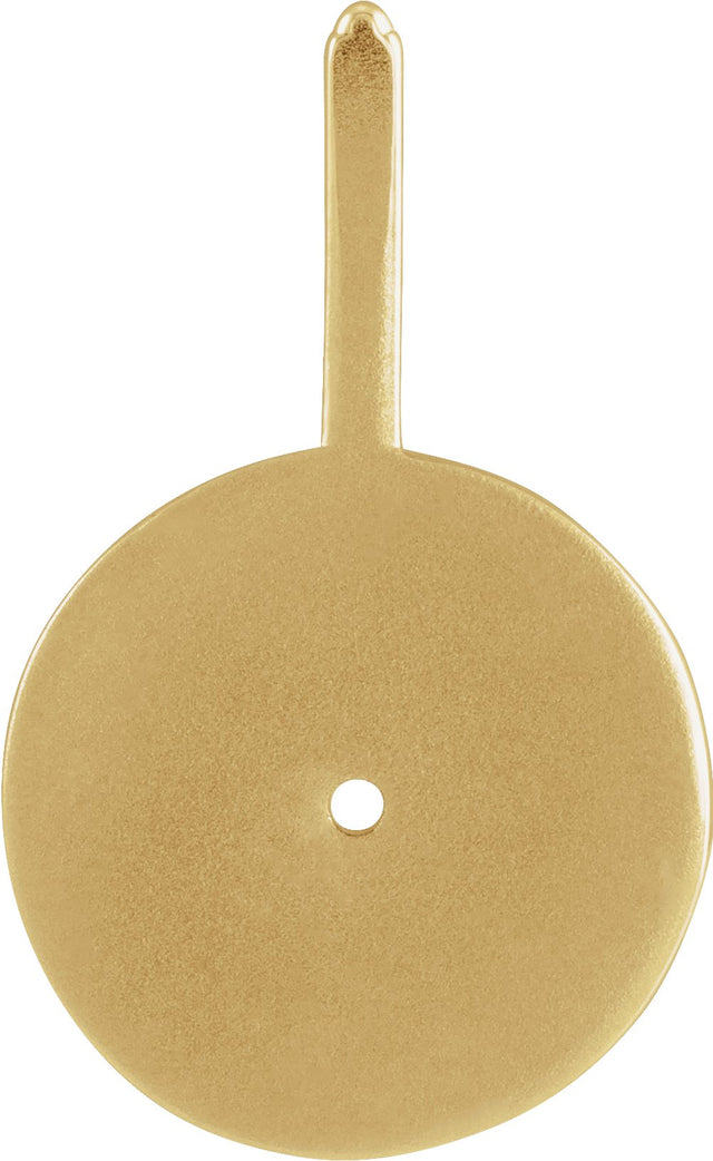 14K Gold Round Natural Peridot & Natural Diamond Zodiac Pendant - Yellow Gold - view 6