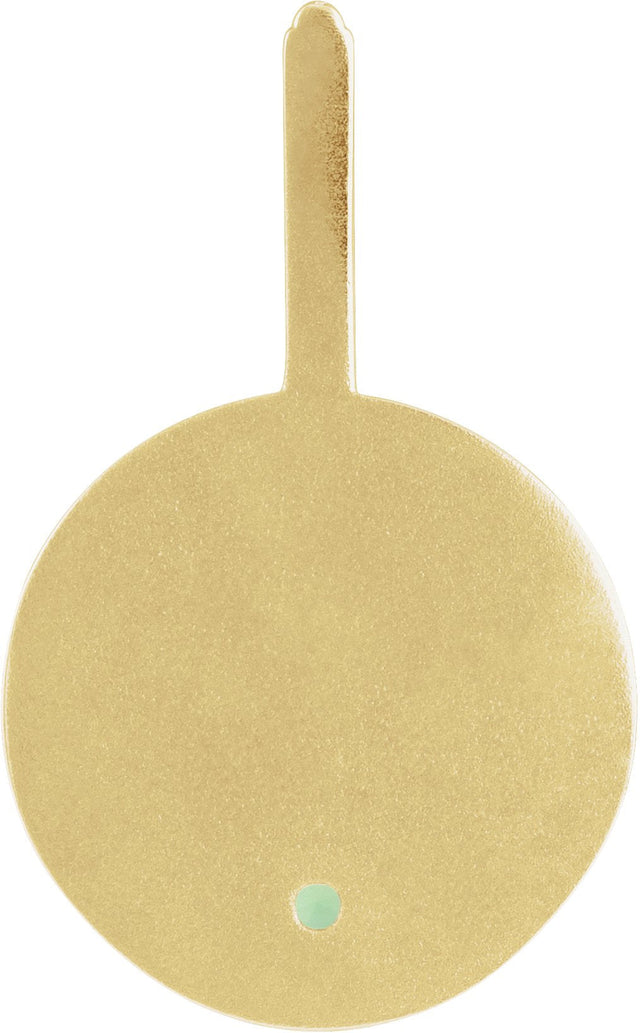 14K Gold Round Natural Diamond Zodiac Pendant - Yellow Gold - view 6