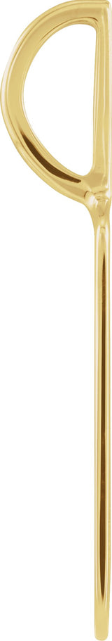 14K Gold Engravable Mom Pendant - Yellow Gold - view 2