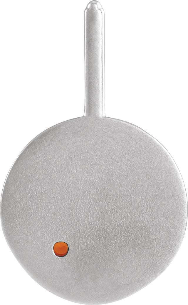 14K Gold Round Natural Mexican Fire Opal & Natural Diamond Zodiac Pendant – 0.0025 CTW - White Gold - view 6