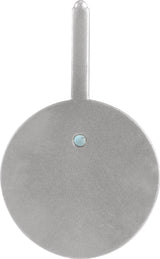 Platinum Round Natural Blue Zircon & Natural Diamond Zodiac Pendant - view 9