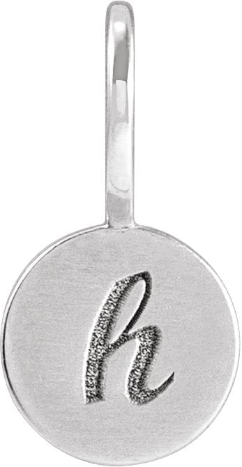 Platinum Engravable Disc Pendant - view 4