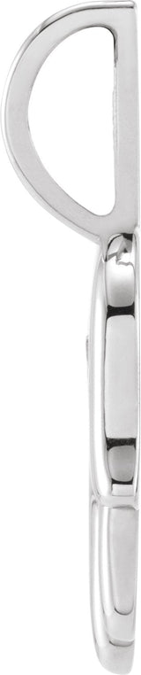 Platinum Round Natural Diamond Hamsa Hand Pendant - view 4