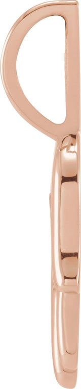 14K Gold Round Natural Diamond Hamsa Hand Pendant - Rose Gold - view 4