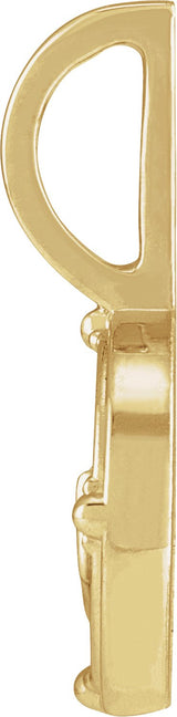 Men's 14K Gold Round Natural Diamond Element Pendant - Yellow Gold - view 4