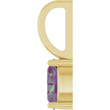 14K Gold Oval Lab-Grown Alexandrite Solitaire Pendant - Yellow Gold - view 6