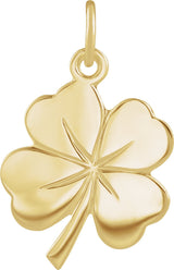 14K Gold Four-Leaf Clover Pendant