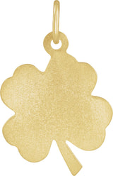 14K Gold Four-Leaf Clover Pendant - view 3