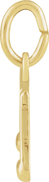 14K Gold Musical Note Pendant - view 2