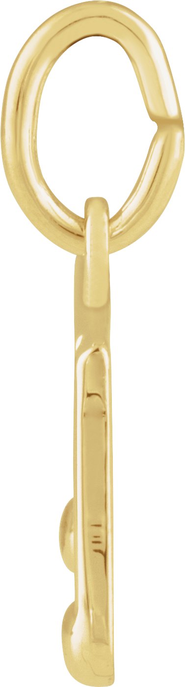 14K Gold Musical Note Pendant - view 2