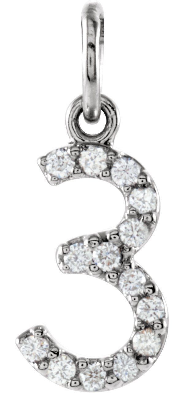 14K Gold Numeral Pendant - view 8