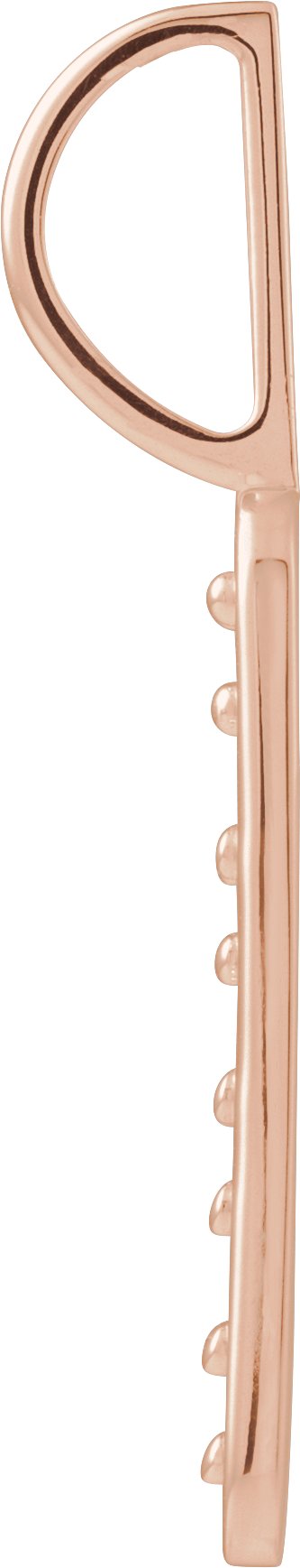 14K Gold Hope or Love Braille Pendant - Rose Gold - view 4
