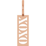 14K Gold XOXO Pendant - Rose Gold
