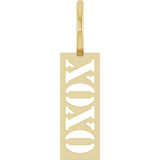 14K Gold XOXO Pendant - Yellow Gold