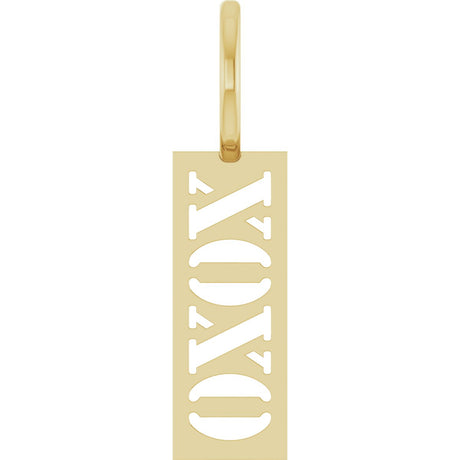 14K Gold XOXO Pendant - Yellow Gold